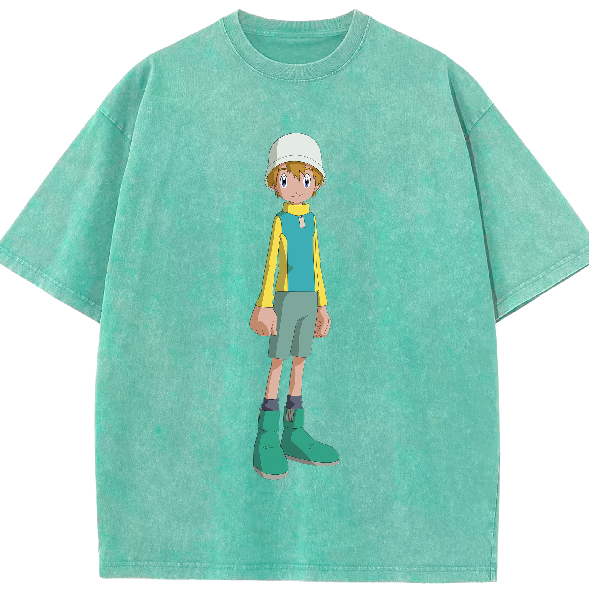 （画像用） Digimon デジタルモンスター/デジモン 綿100% ヴィンテージ風 半袖Tシャツ（フロントプリント）